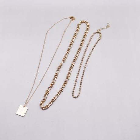 3set  layered chain necklace（Gold #1）/ 2111-NC121