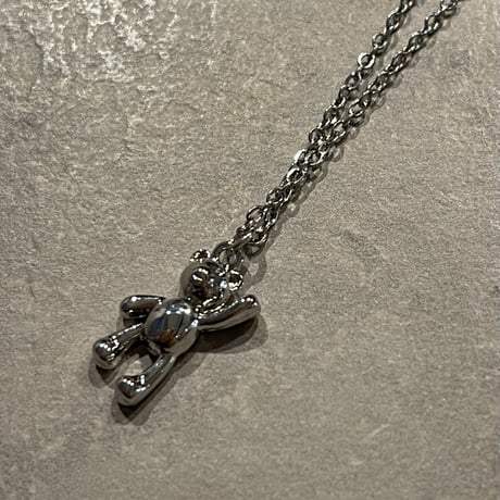 2502NC0287 / Teddy bear motif Necklace（Silver）