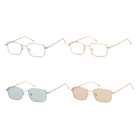 【 Select 】 IM26SG0190 / Slim Wire Square Sunglasses(Silver / Clear)