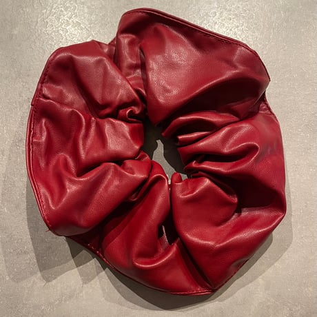 2508HA0073 /  Volume Eco leather Hair rubber（Red)