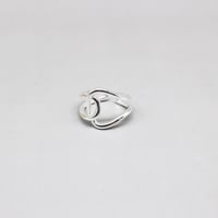 Overlap Double Line Open Ring（Silver） /  2111-RG144