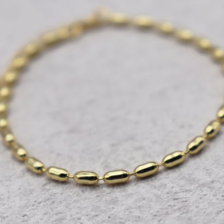 Round Beaded Chain Bracelet （Gold）/ BR-035