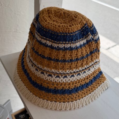 2411KC130002BB(S) / Border crochet Hat（Beige）