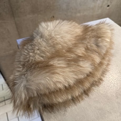 2510KC1022(S) / Mix Fur Hat（Ivory/Beige）