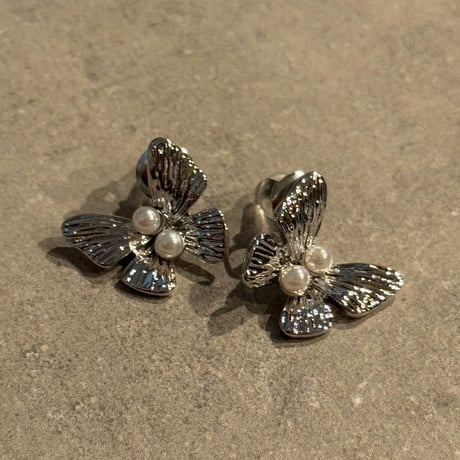 2503PR0768 / mini butterfly  pearl Pierce（Silver）