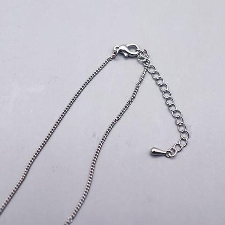 Tear drop  type  long Necklace（Silver）/ 2110-NC112