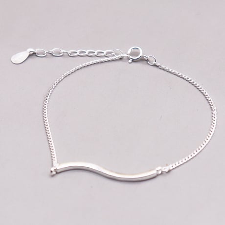 Wave Charm Chain Bracelet（Silver）/ 2109_BR100