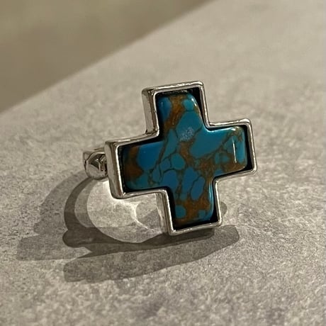 2511RG0701 / Cross turquoise ring（Silver）