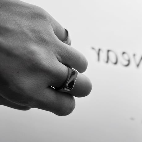 【Select】IM25AC_RG023 / Simple squarer ring（Silver）