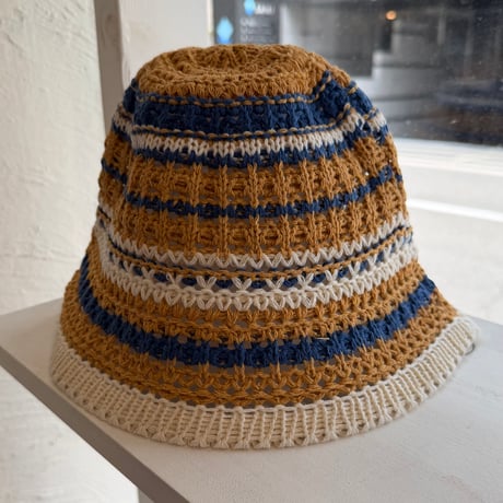 2411KC130002BB(S) / Border crochet Hat（Beige）