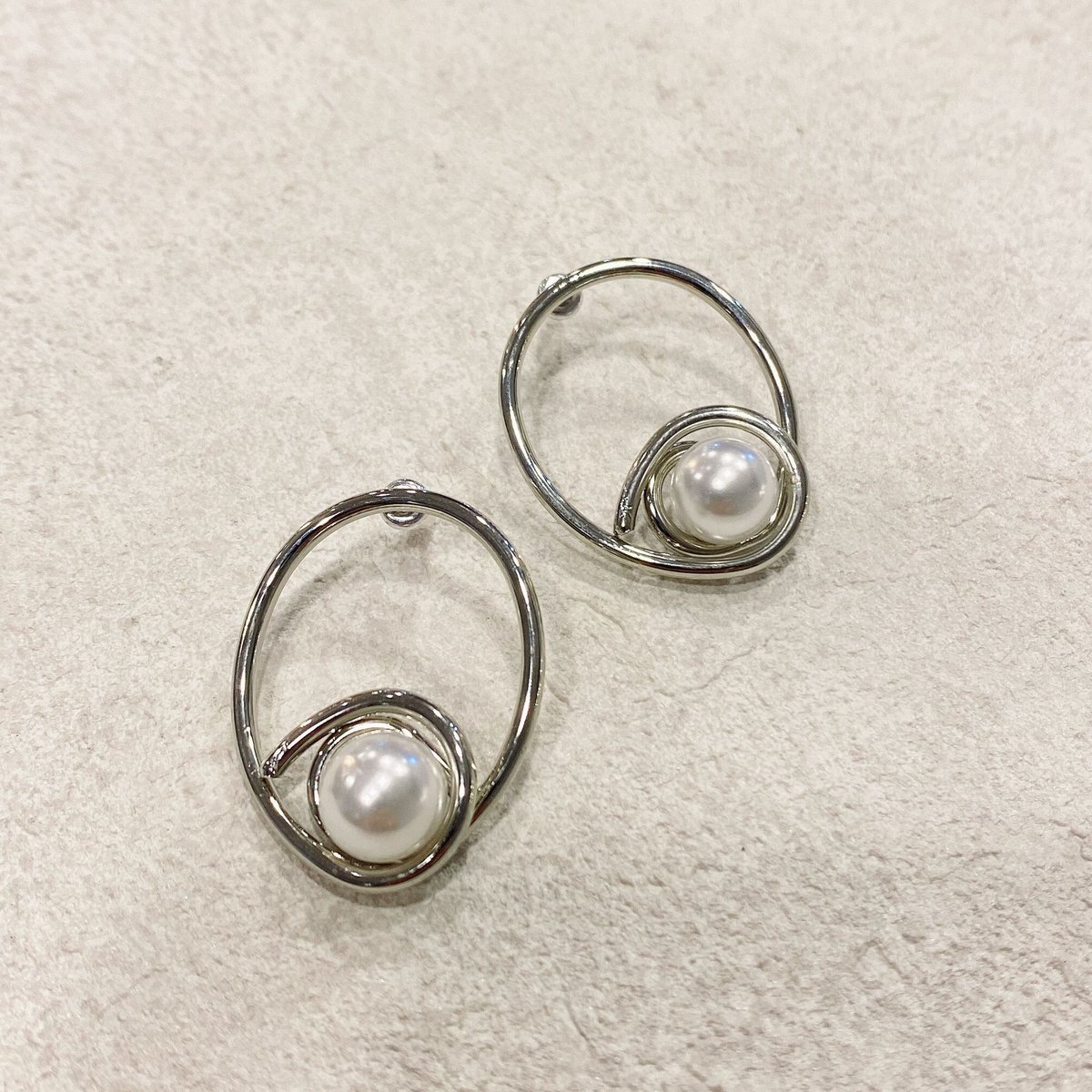 Twine around pearl Pierce(Silver)/ 2208_PR0503 Twine around pearl Pierce(Silver)/ 2208_PR0503