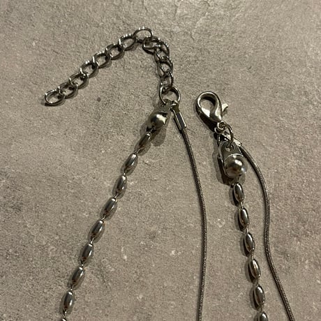 2508NC0353 /  Drop layered Necklace（Silver）