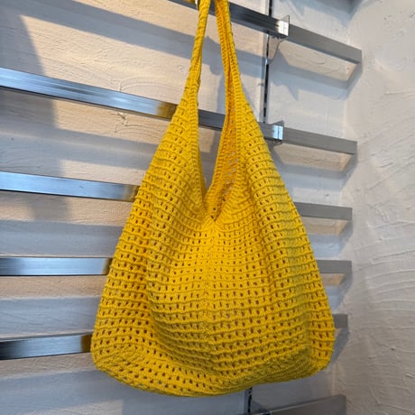 2606BG053(S) / Crochet Mesh Tote Bag (Yellow)