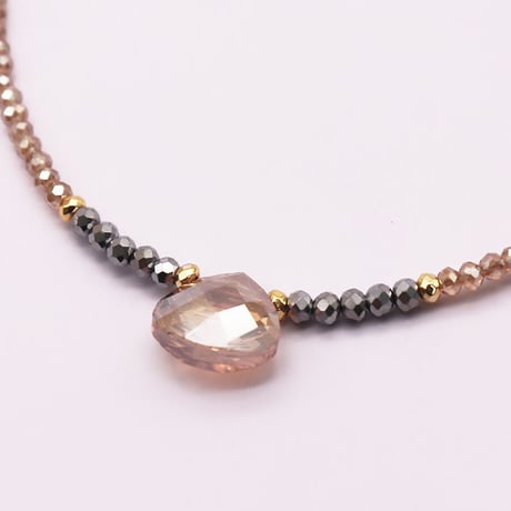 Small crystal beads Choker Necklace（#01）  /  2106-NC058