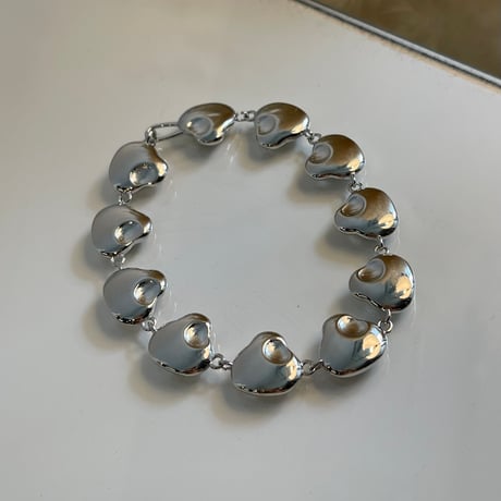 2408BR0056 ／ Flat craft motif bracelet（Silver）