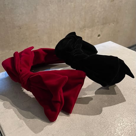 2512HA0079（S）/ Velours Ribbon headband（Black）