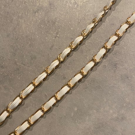 2608GS076(S) / Leather chain phone shoulder(White)