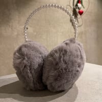 2412GS030(S)/ Pearl band fur ear muffler（Gray）