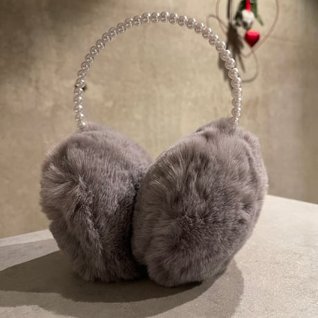 2412GS030(S)/ Pearl band fur ear muffler（Gray）
