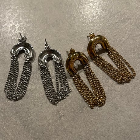2510PR0824 / Semicircle fringe chain Pierce（Silver）