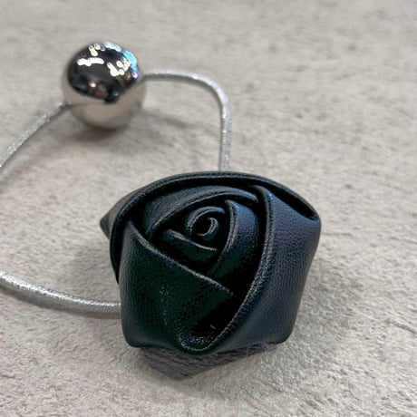 2409HA0080 / Rose motif Hair tie（Black）