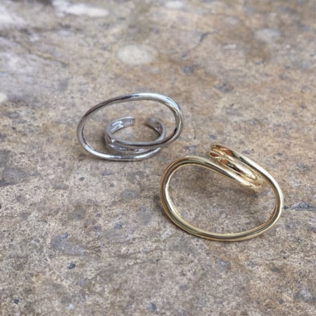 Metal  Distortion Twisted  ring 2 （Gold）   /  2201_RG0161