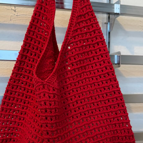 2606BG053(S) / Crochet Mesh Tote Bag (Red)