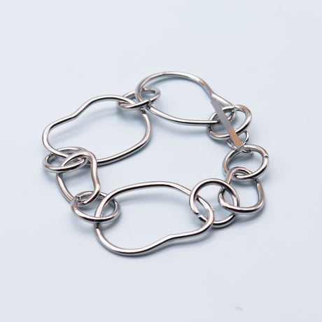 2402BR0027  / Thick Metal Link Chain Bracelet（Silver）