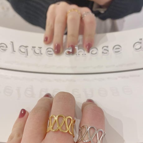 Weave open design Ring （Gold）   /  2201_RG0158