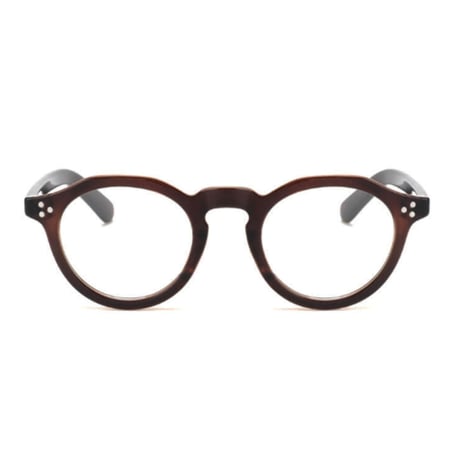 【 Select 】Vintage Retro Crown Pant Frame Sunglasses (Maroon/Clear)