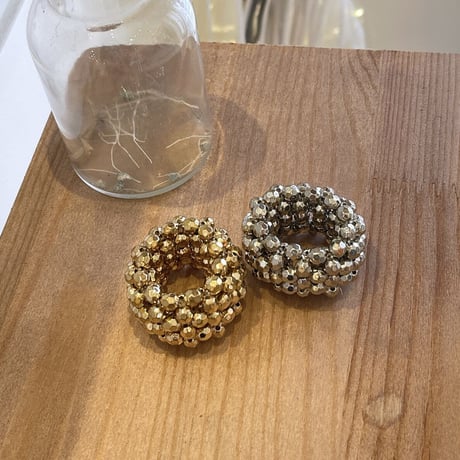 Metal ball beads Hair tie（Gold）/ HA-068