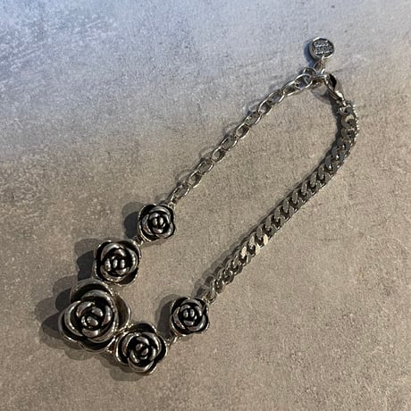 2510BR0097 / Rose motif chain Bracelet（Silver）