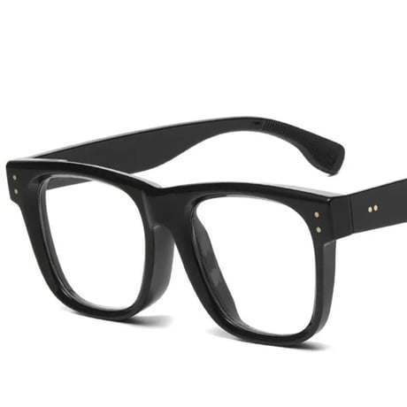 【 Select 】Big Flame Oversize Sunglasses (Matt Black/Clear）