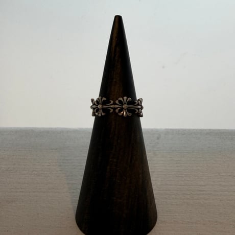 2606RG0807 / Vintage flare cross ring（Silver）
