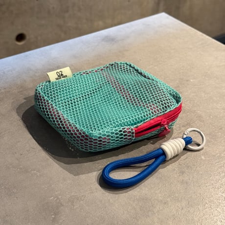 2504GS037(S)/ Multi Mesh Pouch (Mint green×Blue)