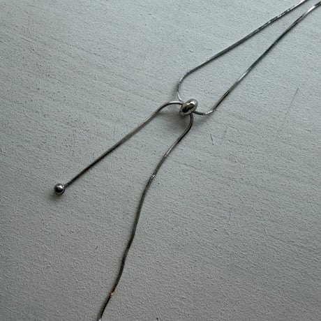 2604NC0385 / Slide choker chain Necklace #02（Silver）