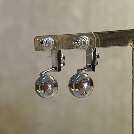 2509PR0802 / 2ball metal balance bar pierce (Silver）
