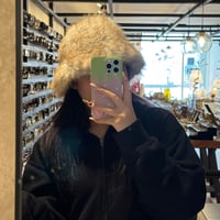 2510KC1022(S) / Mix Fur Hat（Ivory/Beige）