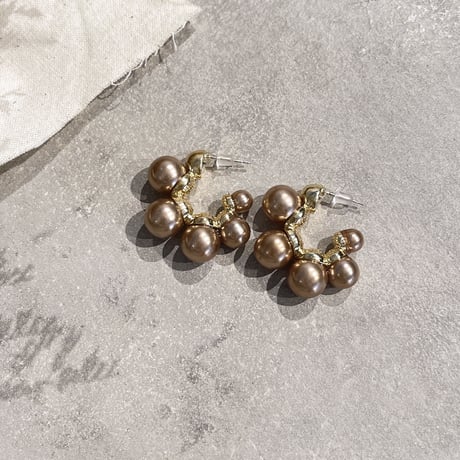 Pearl minimum hoop Pierce（Gold） / 2110-PR0525
