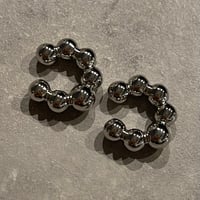 2411EC013 /  Ball circle 2piece Ear Cuff（Silver）