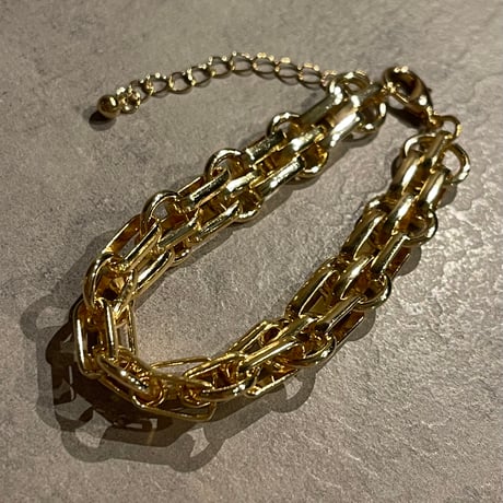 2510BR0095 / Double chain Bracelet（Gold）