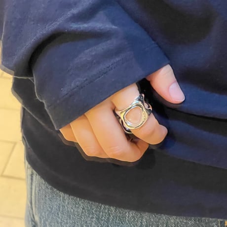2501RG0562 / Irregular Hole ring（Silver）
