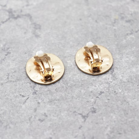 Vintage Disco Coin Minimalist Earrings（GLD） / 2102_ER102