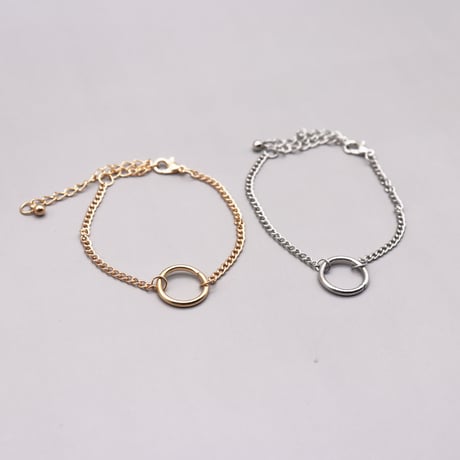 One Ring design Chain Bracelet（Silver）/ 2108_BR090