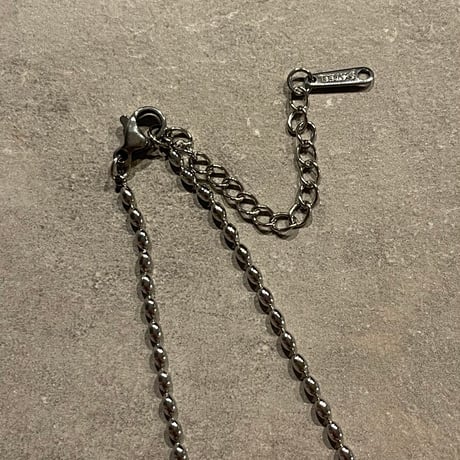 2508NC0351 / Ball chain mini Heart charm Necklace（Silver）