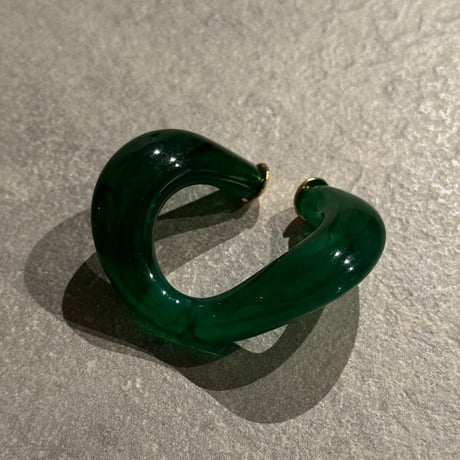 2504EC019 /  color wave Ear Cuff（Green）