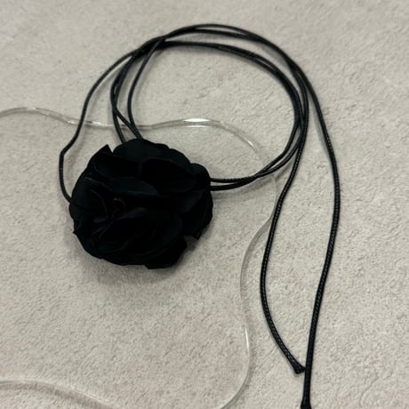 2407NC0255 / Flower choker （Black）
