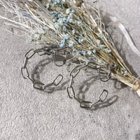 Metal Splice chain Earring（Silver）/ 2205_ER0114
