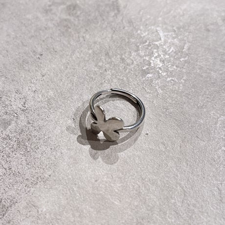Metal round flower ring（Silver） / 2210-RG0234