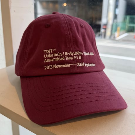 KF251114AST(S) / Text Embroidery Cap（Burgundy）